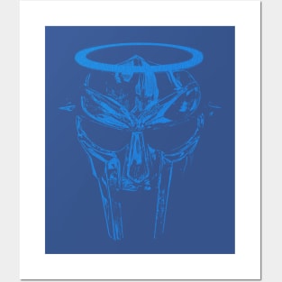 MF Doom Mask Angel Blue Posters and Art